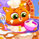 Lovely Virtual Cat At Restaurant